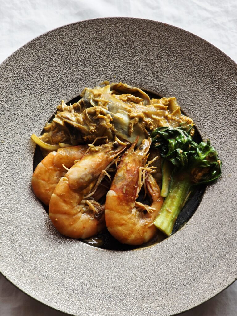 【バナナハートカレー炒め】